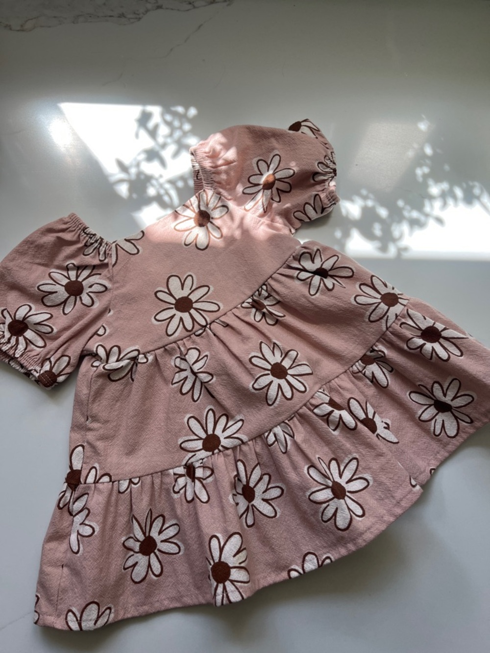 LC Lauren Conrad Pink Floral Baby Top with Ruffle Neck